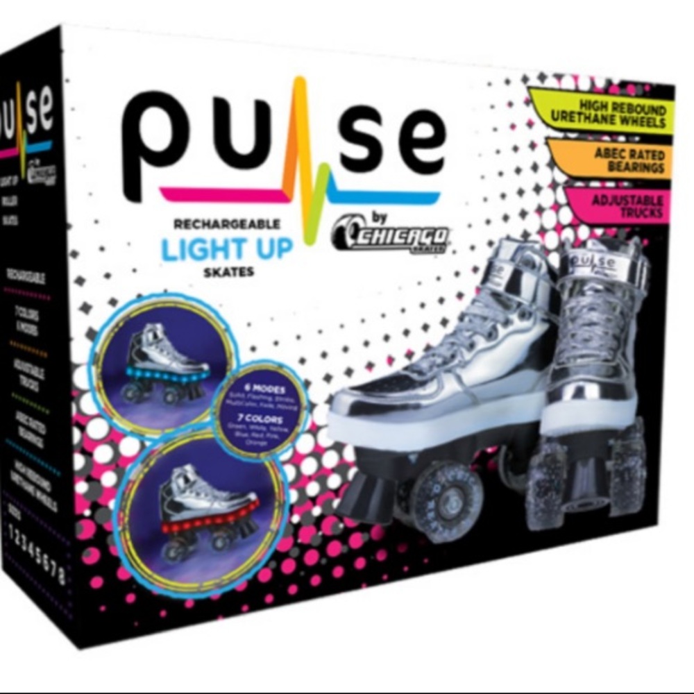 Chicago Skates Pulse Light-Up Quad Skates M7 WMN 9 - Picture 7 of 8